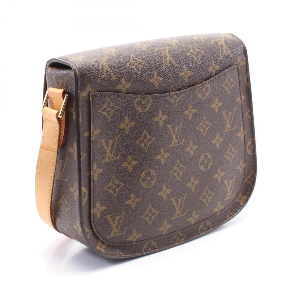 Louis Vuitton Monogram Leather Brown Cloud Shoulder Bag Canvas Saint